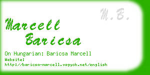 marcell baricsa business card